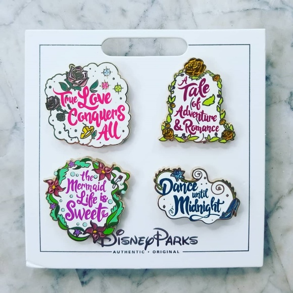 Disney Other - Disney Princess Quote Pins - Set of 4